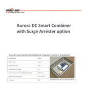 Load image into Gallery viewer, Power One Aurora DC Smart Combiner with Surge Arrester Option