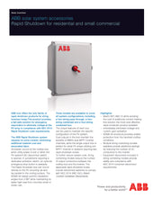 Load image into Gallery viewer, Page 1 of datasheet for ABB Rapid Shutdown Kit, 4 strings-2 out
