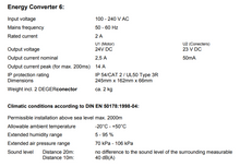 Load image into Gallery viewer, Technical Specifications of DEGER Energy Converter 6