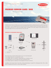 Load image into Gallery viewer, Page 1 of datasheet for Fronius Sensor Box, interface device for data collection