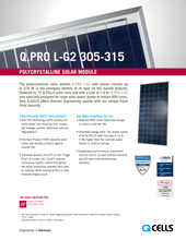 Load image into Gallery viewer, Page 1 of datasheet for Hanwha Q-Cells Solar Panel (Module), 315Wp