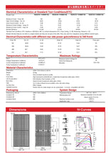 Load image into Gallery viewer, Page 2 of datasheet for VSUN 545-144BMH-DG, Bifacial Solar Panel (Module), 540Wp