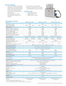 Page 3 of datasheet for ABB Micro Inverter, 0.25-1-OUTD-US-208/240, 250W