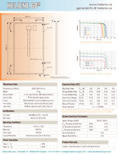 Load image into Gallery viewer, Page 2 of datasheet for Heliene Solar Panel (Module), 250Wp, 60 cell
