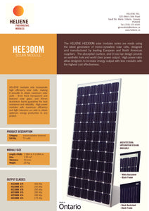 Heliene Solar Panel (module), 300Wp, 72 cell - Factory Refurbished