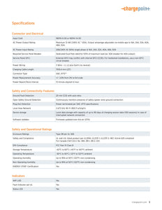 Page 3 of datasheet for ChargePoint Home Flex Charger, 16A-50A, NEMA 14-50 plug