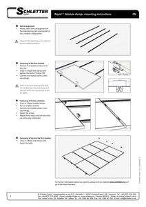 Page 2 of mounting instructions for Schletter End Clamp, Rapid2+, 40mm, Grounding