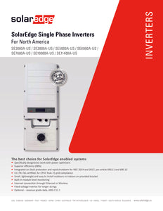 Page 1 of datasheet for SolarEdge 5000W Inverter, SE 5000A, US-CAN