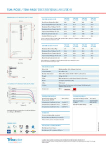 Page 2 of datasheet for Trina Honey Solar Panel (Module), 250Wp 